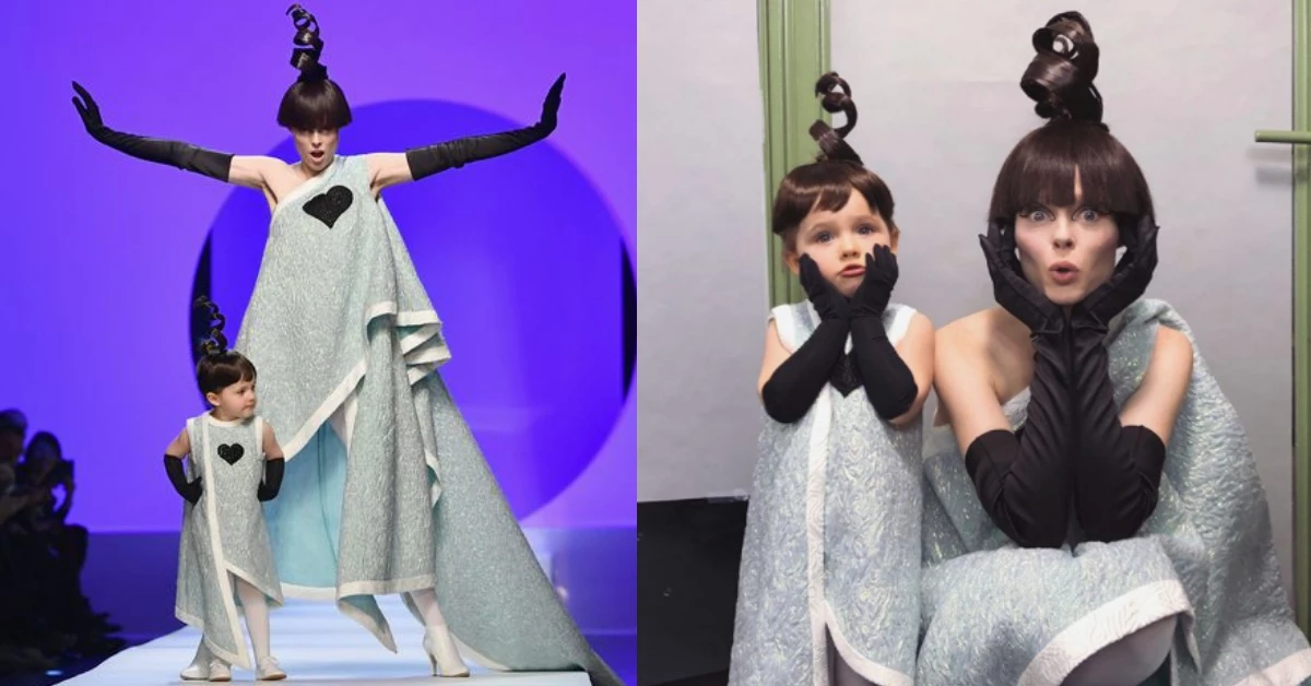 才2歲就走上伸展台!超模Coco Rocha跟女兒搞怪同台走秀提早接棒?