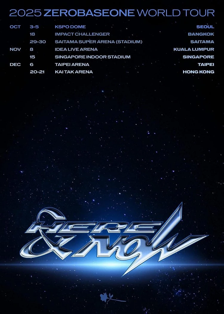 2023 年透過選秀節目《BOYS PLANET》出道的九人男團 ZEROBASEONE（ZB1），以復古與流行交錯的曲風，加上青春洋溢的魅力，讓他們首張專輯《YOUTH IN THE SHADE》發行首日就以 124 萬張的銷量，成為 K-Pop 史上第一個出道專輯銷量破百萬的團體，近日終於公佈將舉辦首場專場巡迴演唱會「HERE & NOW」，其中也包含 12 月 6 日的台北小巨蛋！