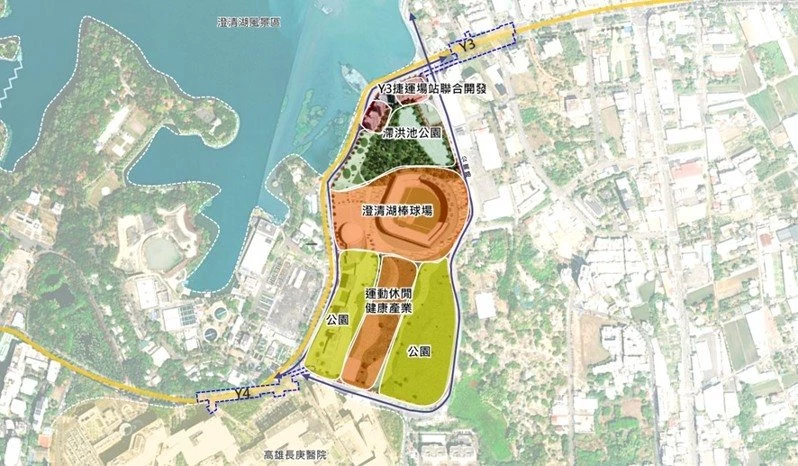 果嶺自然公園結合鄰近的澄清湖與雙湖公園,形塑總面積約 470 公頃的生態水漾綠廊。未來,捷運黃線將行經澄清湖與本館路一帶,進一步提升交通便利性。