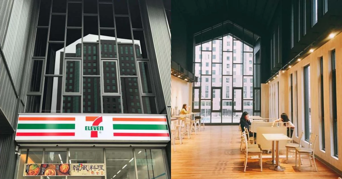最美7-11換人當？高雄打卡熱點「亞新灣門市」挑高設計超大落地窗美的就像歐式教堂