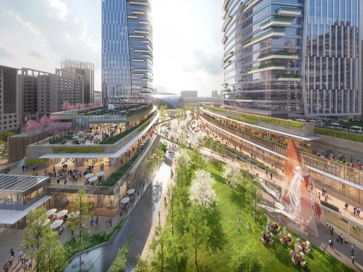 未來之心由美國景觀設計公司 SWA、美國建築團隊 GP，以及台灣三門聯合建築師事務所共同打造。在整體規劃上，將串聯高鐵新竹站、台鐵六家站及竹北水圳森林公園，並打造一座兼具休憩與綠意的城市開放空間，被譽為「未來新竹中央公園」。除了提升城市綠化品質，也將提供旅客轉乘與停留時的舒適休憩環境，未來有望成為兼具交通、商業與景觀價值的國際級新地標。