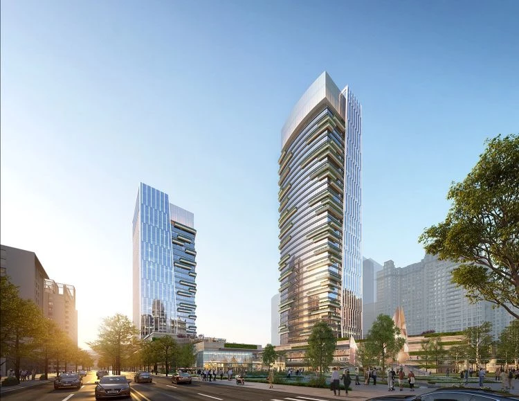 坐落於高鐵新竹站前的全新重量級地標——「未來之心」（Gateway Plaza）正式亮相。這座雙塔式建築將結合車站型智能商場與多元辦公空間，並規劃友善的人行動線，串聯高鐵西側站區廣場、百貨商場及水圳森林公園，打造兼具國際級建築與景觀設計的門戶新地標。全案將分兩階段開發，預計於 2030 年完工並正式營運，屆時將徹底改寫竹北市的天際線。