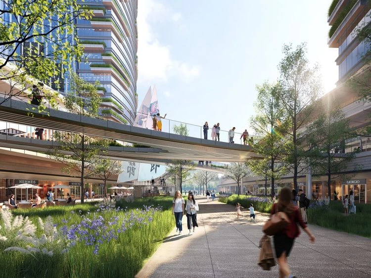 未來之心由美國景觀設計公司 SWA、美國建築團隊 GP，以及台灣三門聯合建築師事務所共同打造。在整體規劃上，將串聯高鐵新竹站、台鐵六家站及竹北水圳森林公園，並打造一座兼具休憩與綠意的城市開放空間，被譽為「未來新竹中央公園」。除了提升城市綠化品質，也將提供旅客轉乘與停留時的舒適休憩環境，未來有望成為兼具交通、商業與景觀價值的國際級新地標。