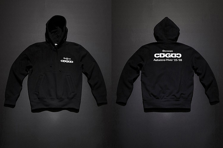 GD x CDG 聯名系列印花黑色帽T