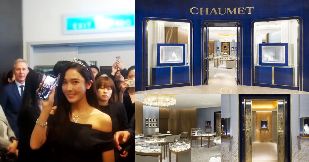 巨星歐妮潔西卡親民SAY HI〜為皇室珠寶品牌CHAUMET概念店站台!
