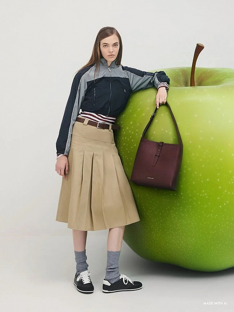 Beryl皮帶釦流浪包以深紅酒莓色調展現沉穩內斂,卻又帶有低調光澤感,包身選用灰褐色荔枝紋PU皮革,觸感細緻、耐磨好打理,搭配皮帶釦與金屬logo吊牌,為簡約輪廓增添精緻質感,是一款兼具氣質與功能性的萬用大包!