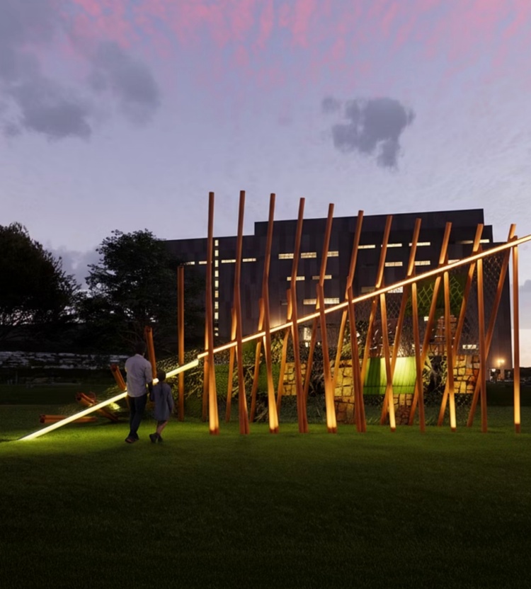 宜居城市衛星展區「重生 Emergence」將於森林之歌打造全新藝術裝置，由曾獲 ADA 新銳建築獎的結構技師陳冠帆操刀，透過結構的重構，探索城市記憶與永續未來的可能性。