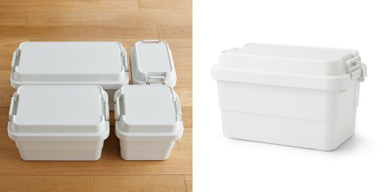 這款全新耐壓收納箱推出多種尺寸，並有白、黑兩色選擇，特別適合年末整理或日常收納使用。大款箱蓋可承重約100公斤，收納內容物重量約25公斤，無論是換季衣物、書籍或居家雜物都能安心放置。