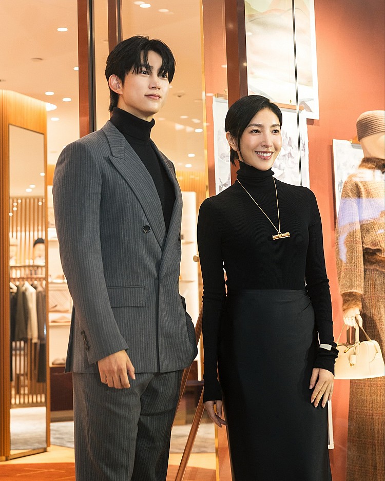 韓國男星玉澤演、楊謹華驚喜同框！兩人現身 Loro Piana 台北101全新旗艦店開幕活動