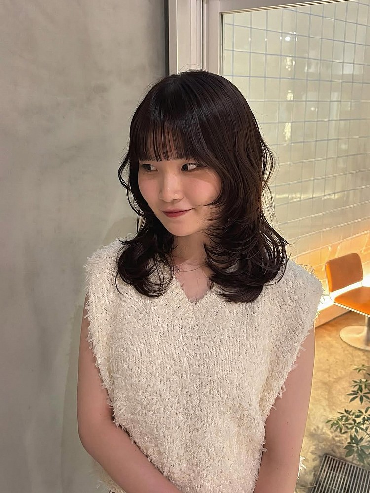 河西剪髮型靈感2:中長髮尾捲