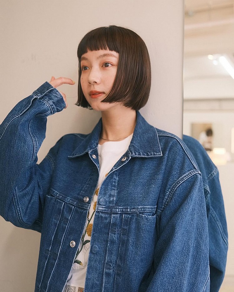 不用燙短髮造型推薦9：眉上瀏海鮑伯