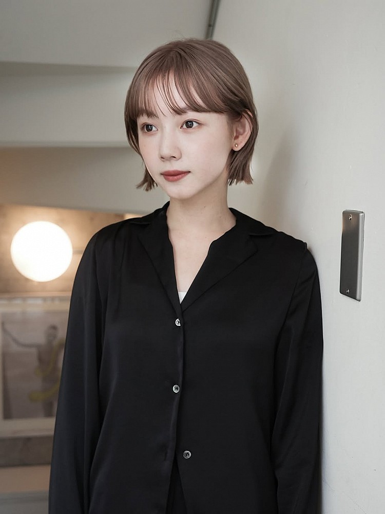 小臉短髮推薦3:日系塞耳後