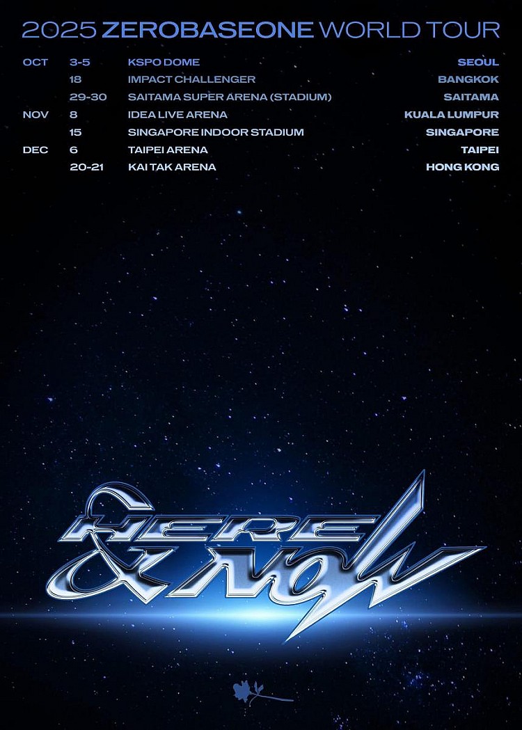 2023 年透過選秀節目《BOYS PLANET》出道的九人男團 ZEROBASEONE（ZB1），以復古與流行交錯的曲風，加上青春洋溢的魅力，讓他們首張專輯《YOUTH IN THE SHADE》發行首日就以 124 萬張的銷量，成為 K-Pop 史上第一個出道專輯銷量破百萬的團體，近日終於公佈將舉辦首場專場巡迴演唱會「HERE & NOW」，其中也包含 12 月 6 日的台北小巨蛋！