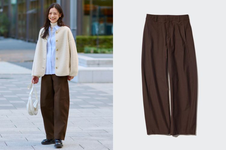 具挺度的棉質混紡針織材質，外型俐落不塌，內裡則保留柔滑觸感，貼膚依然輕鬆舒適。休閒感縫線增加立體度，色彩選擇也相當完整，從白、灰、深藍、卡其到今年新登場的深棕色。