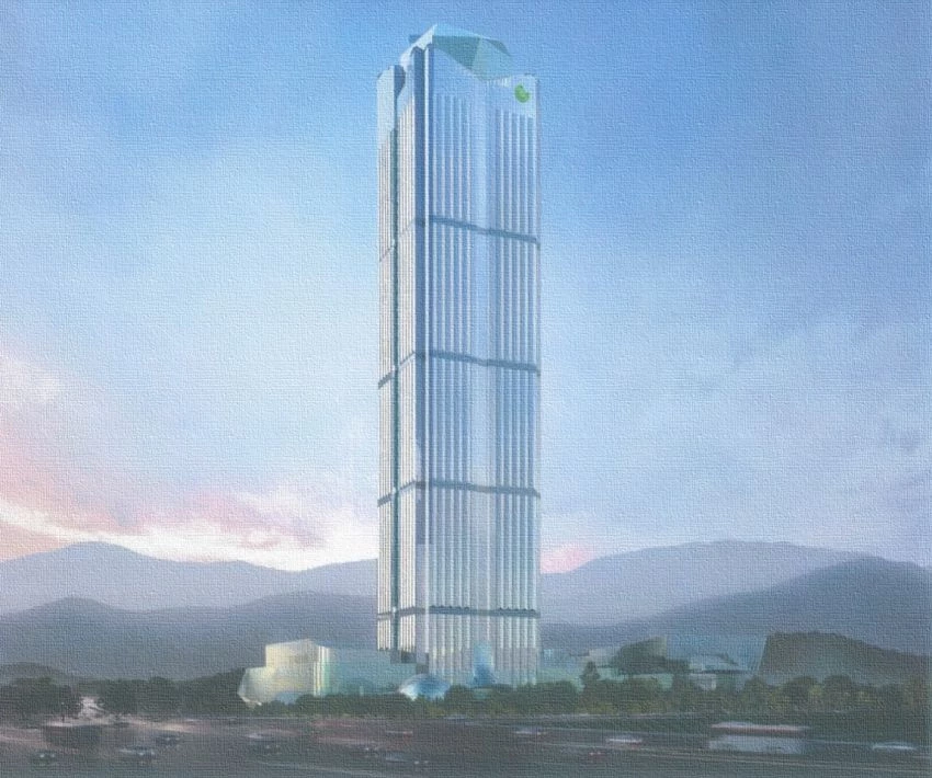 除了輝達台灣總部進駐外,一旁的 T16 基地也將興建一座高樓新地標:金仁寶北士科總部。規劃地上 55 層、地下 4 層,樓高達 266 公尺,預計於 2027 年完工。本開發案總計約 78,000 坪,除提供約 44,000 坪作為集團辦公空間外,另規劃約 7,500 坪支援性服務業空間,涵蓋餐飲、零售、健身、醫療等生活機能,打造完善且多元的生活環境。