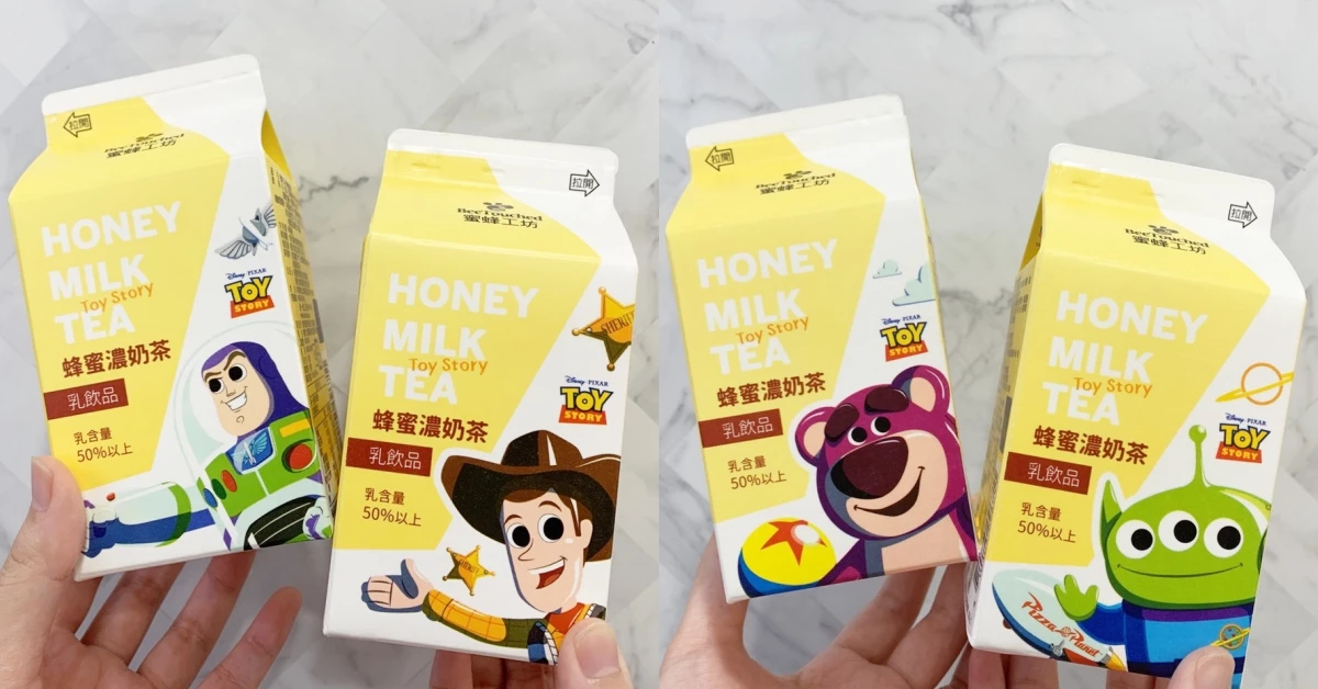 這麼可愛不合法！7-11再推「玩具總動員蜂蜜濃奶茶」，四種包裝一次收藏
