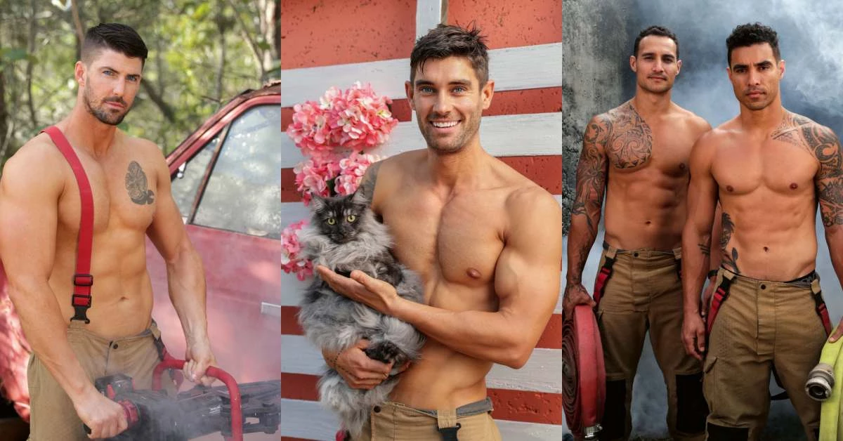 澳洲消防隊猛男2021月曆開賣！臉蛋、身材配上萌犬，女友：我看的是狗不是大肌肉啊