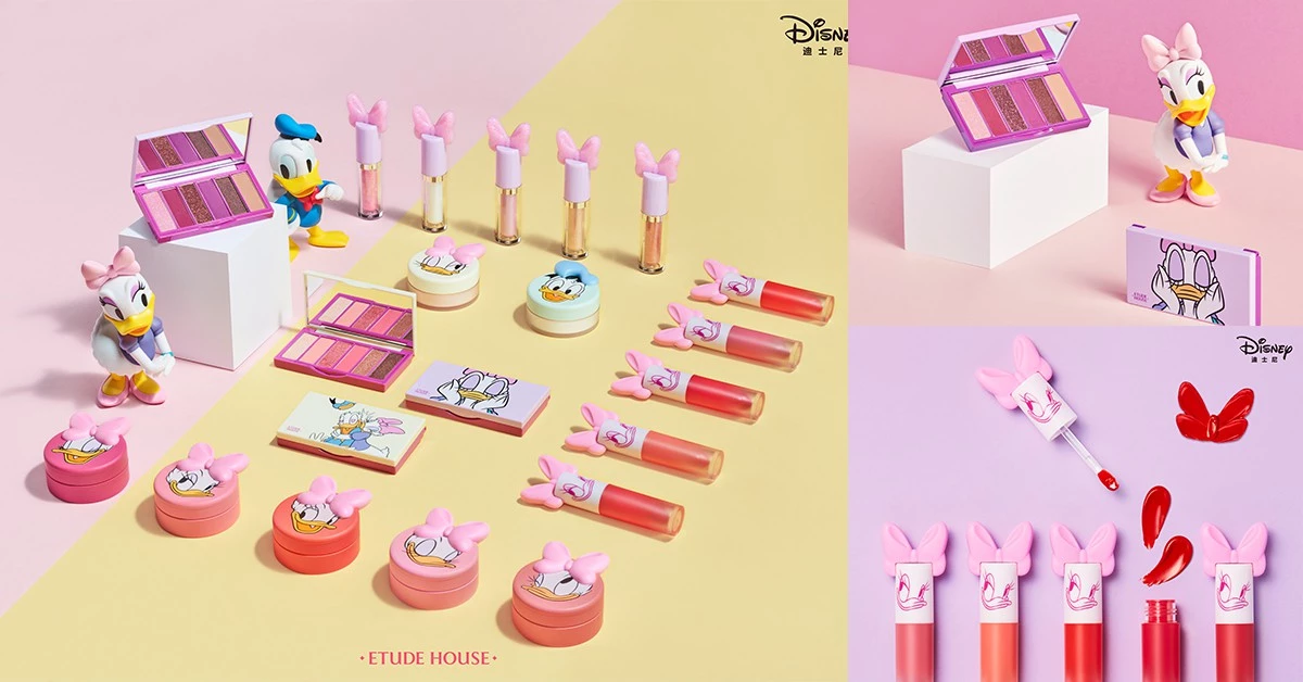 Etude house這回與唐老鴨、黛西聯名！粉色立體蝴蝶結躍上彩妝萌翻你