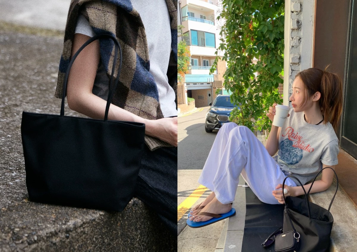 Avam袋包推薦2: Nylon Shopper Bag Black
