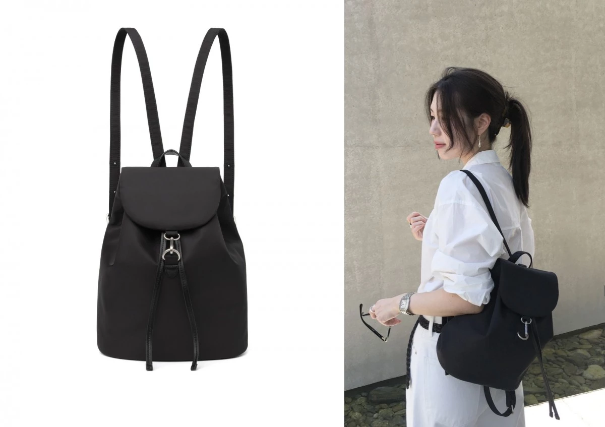 Avam袋包推薦4:Nylon Flap Backpack Black