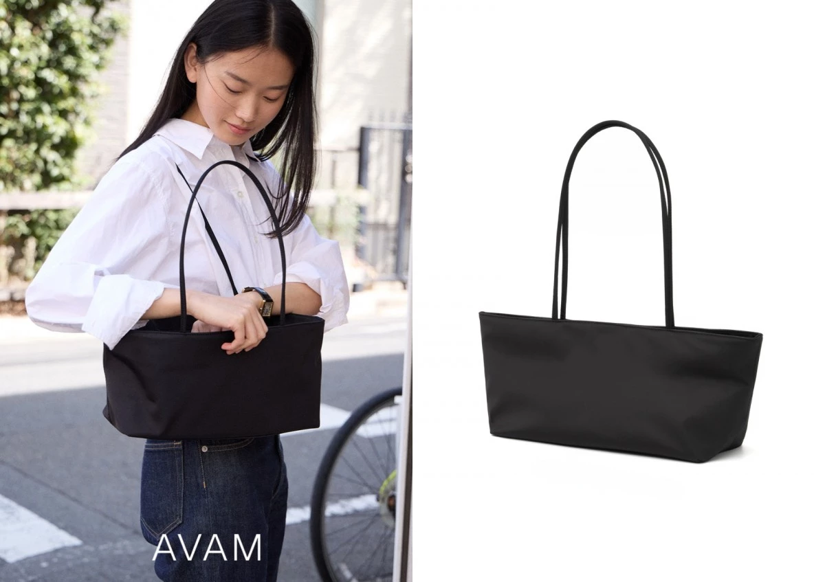 Avam袋包推薦5:Nylon Baguette Shopper Bag Black