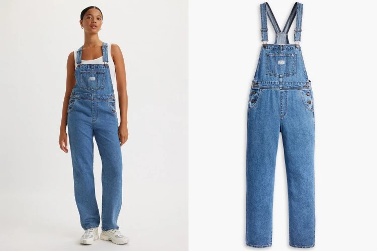 Levi's藍色經典吊帶褲,商品價格 NTD 4390。