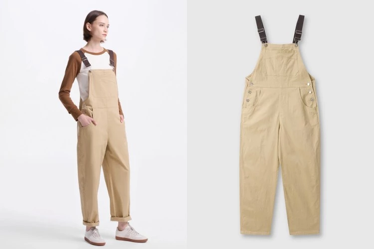 Gap卡其色吊帶褲,商品價格 NTD 2,699。
