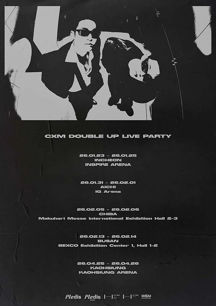 就在今日，CxM 終於驚喜宣布將明年舉行全新巡演「CxM [DOUBLE UP] LIVE PARTY」！演唱會將於 1 月 23 日在仁川開跑，並訂定在 4 月 25 日、26 日登陸高雄巨蛋。