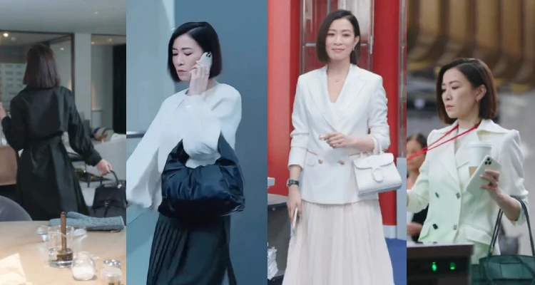 選對手袋,往往能讓整體造型更上一層樓。在《新聞女王》中,余詩曼所飾演的文慧心便多次以質感出眾的精品手袋作為穿搭點綴。無論是現正大勢的Bottega Veneta、將鬆弛美學發揮到極致的Valextra或Delvaux、永遠經典的Fendi「Peekaboo」;更甚至就連看似平價無奇的Muji竹簍袋,都能被她拿得彷彿在拍時尚大片般自然又有型。