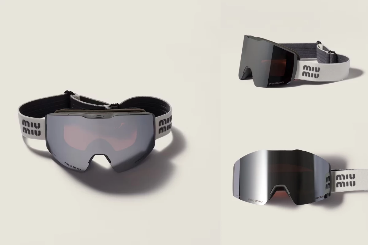 Miu Miu 與 Oakley 近期宣布合作,延續續了精品進軍戶外運動的趨勢,同時也展現了雙方美學與技術之間的結合。Miu Miu 將品牌特有的色調、少女氣質與帶點叛逆風格注入鏡框與鏡帶中,讓原本偏冷峻的運動輪廓多了點風格化演繹。