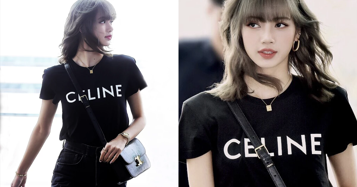 這件Logo上衣很可以!韓團Blackpink的Lisa示範Celine帥氣搭配術