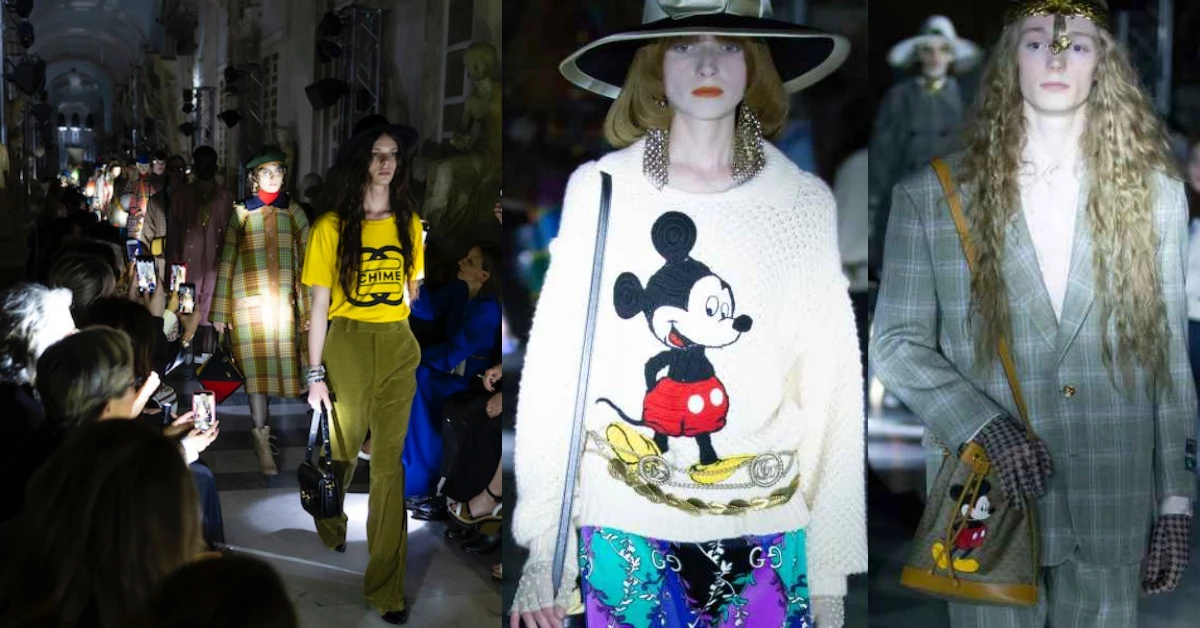 Gucci 2020 早春秀大停電？品牌用手電筒帶你玩「米奇在哪裡」！