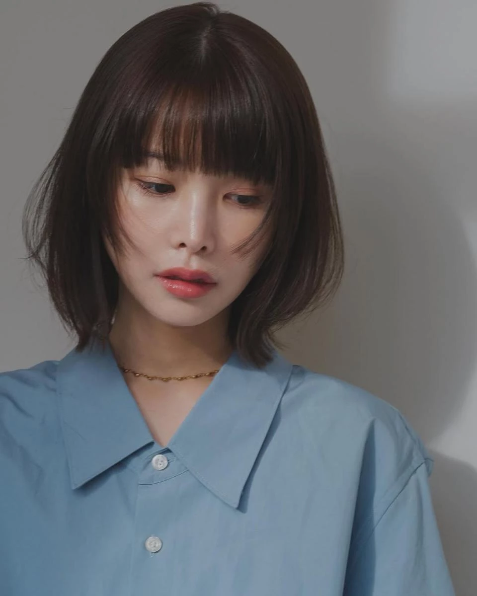 隱藏髮際線髮型9:小臉輪廓剪