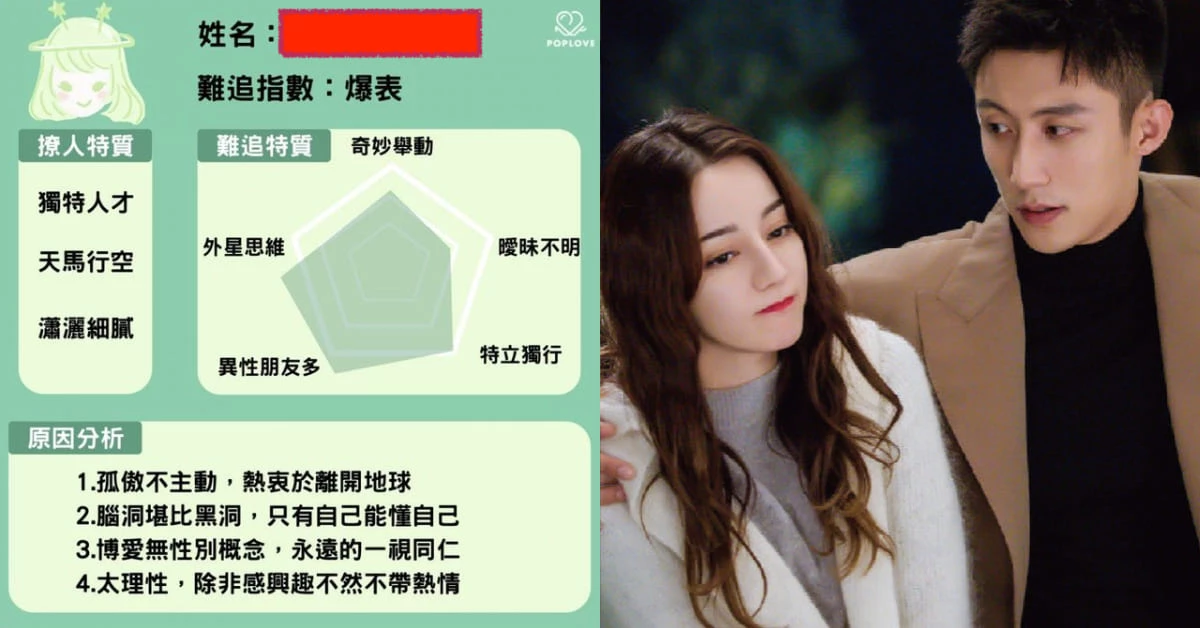 12星座「難追特質分析表」出爐!分析告訴你究竟有多難追?怎樣才能攻下對方