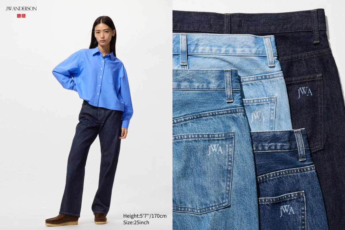 Uniqlo 與 JW Anderson 的合作已成為許多人期待的系列，在本季推出的直筒褲，品牌運用基本的丹寧褲為基礎，加上恰如其分磅數，讓褲款達到硬挺且具有修飾的效果，沒有過分的裝飾點綴，亦讓這條褲款能融入日常多種風格的穿搭之中。