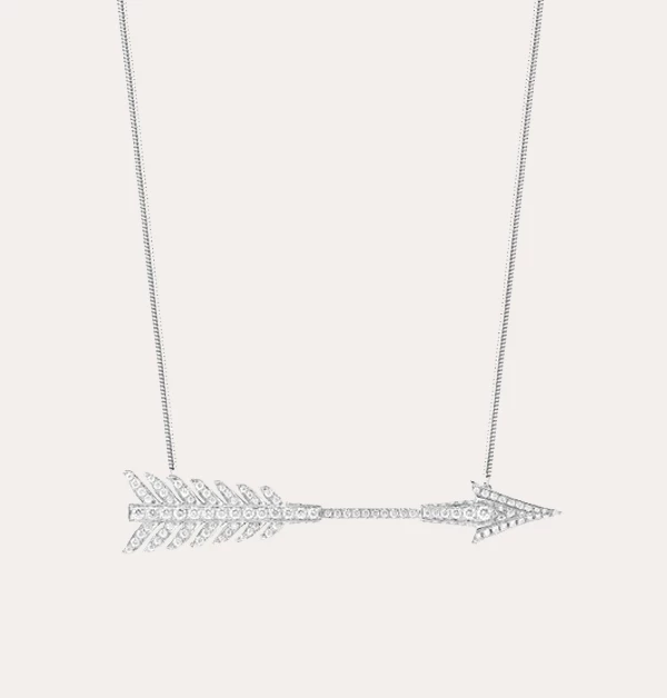 Boucheron「Flèche」18K白金鑽石項鍊,約NTD 455,000