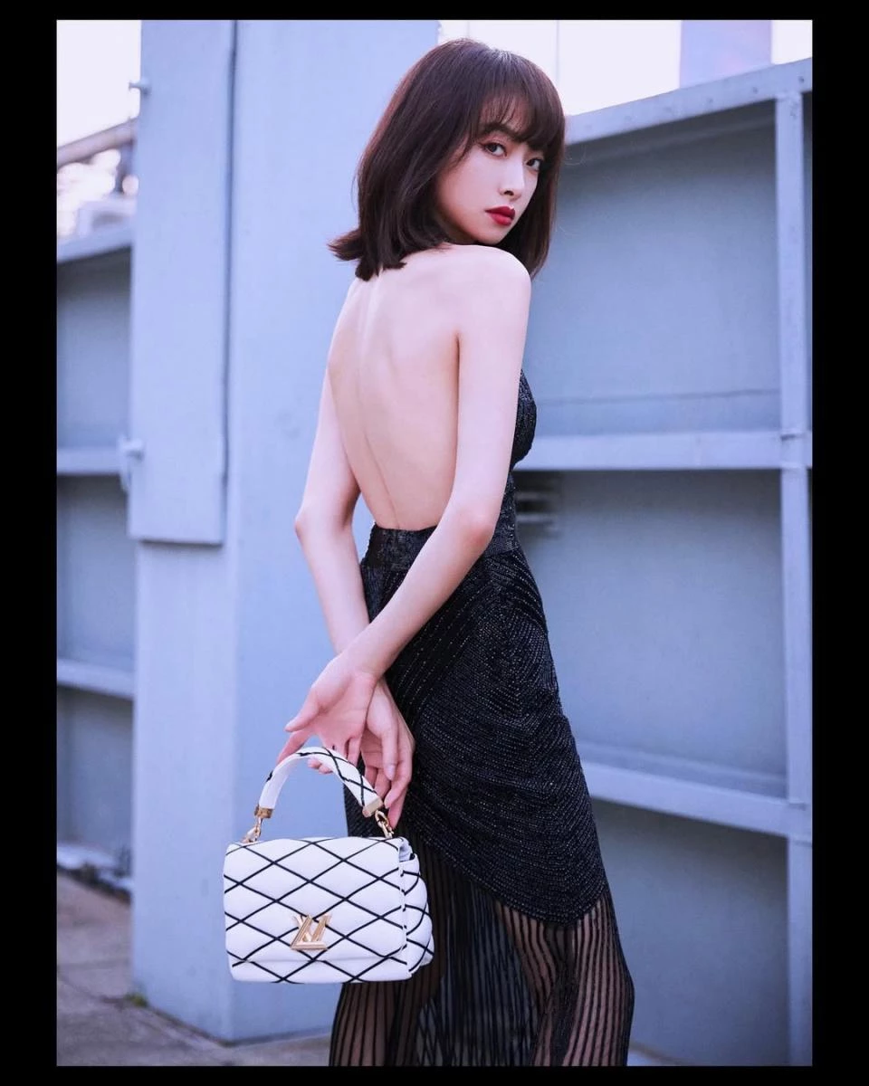 這款名為「GO-14」的手提包，其格紋靈感源自於品牌訂製硬箱中的內襯