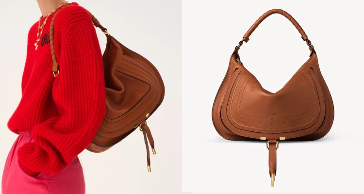 Chloé「Marcie」Hobo流浪包系列,是品牌經典且人氣極高的包款,以柔軟流暢的輪廓、標誌性的金色圓形金屬飾釘與垂墜流蘇,打造出獨特的波西米亞風休閒時尚感,從慵懶線條的雙肩手提包、小巧可愛的馬鞍包,再到實用的斜背包...多種顏色與款式選擇,無論上班通勤或週末休閒都能輕鬆駕馭的優雅隨性風格。