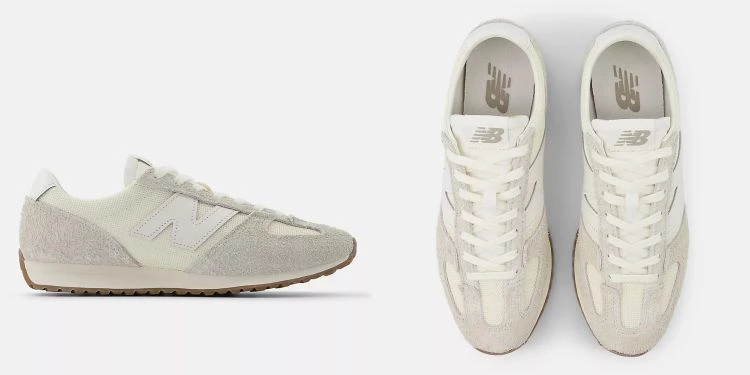 New Balance 471以1970年代跑鞋為基礎,低筒鞋身搭配船型Eva中底與人字紋外底,勾勒出輕盈又復古的線條。