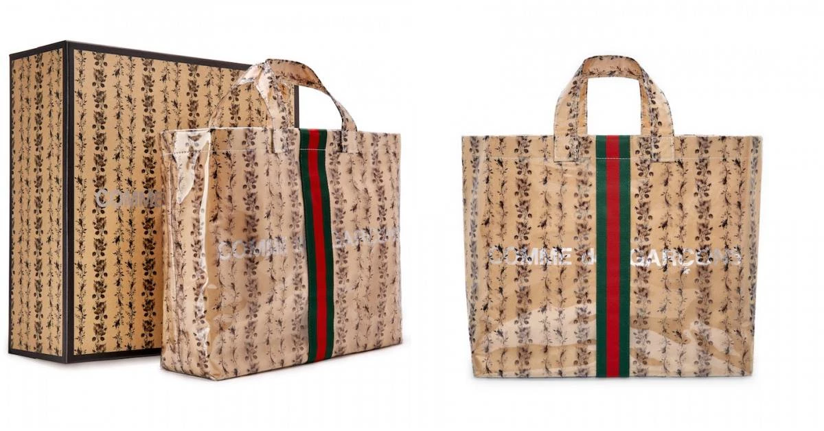 Gucci跟川久保玲再推聯名！牛皮紙袋包2.0多了花朵設計，準備成為下個爆款