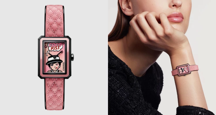 不同於「J12」所展現的個性運動風，Chanel「Boy•Friend」以極簡為核心，去除繁複裝飾，透過方正、俐落的線條勾勒，散發出有如古典建築般的比例美學。這款腕錶看似低調卻又極具存在感，無論搭配何種造型，都能以內斂的方式襯托出配戴者的自信與品味。