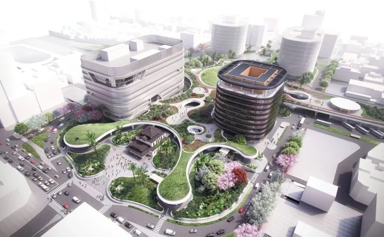 耗時 15 年、由荷蘭建築團隊 Mecanoo(麥肯諾建築事務所)操刀設計的「高雄新車站」,已成為高雄最新重量級地標之一。新站體作為重要交通樞紐,設有指標性天棚圓頂、空中花園與人行步道,並整合商辦大樓機能。開放招租面積約 1.62 萬坪,可引入百貨與購物中心,目前由環球購物中心取得最優申請資格,未來將增添全新的購物與休憩空間。