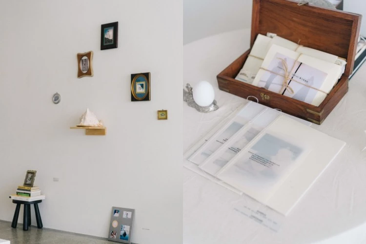 展覽的核心是「未完成」，走進朋丁三樓，光線在白牆與木地板間緩緩流動，空氣中有一種靜謐的重量，也像走進家一般的空間。
