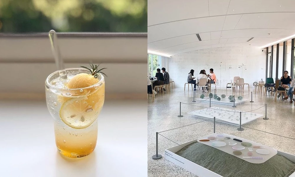 「春室 Glass Studio + The POOL」純白的空間加上些許藝術品的點綴,完全是躲避鬧區生活的世外桃源。