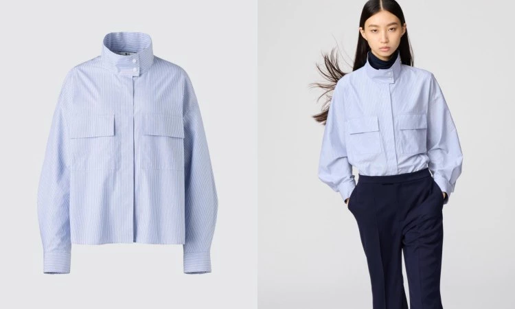 Uniqlo：C 2025秋冬系列襯衫式外套，商品價格 NTD 1,290。