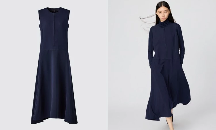 Uniqlo：C 2025秋冬系列半開襟洋裝，商品價格 NTD 1,490。