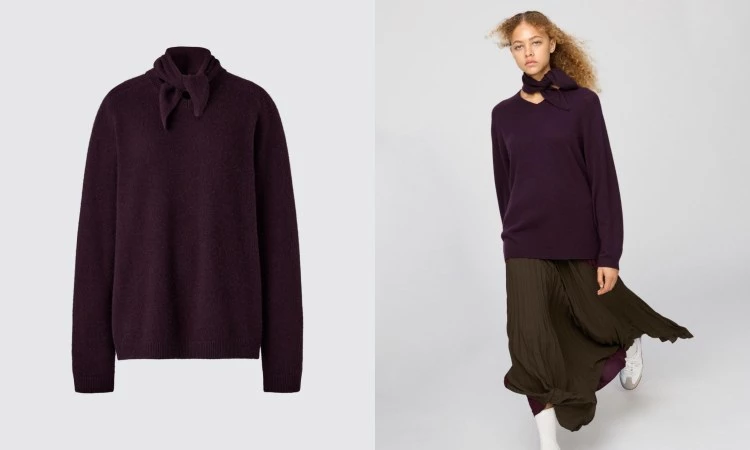Uniqlo：C 2025秋冬系列V領毛衣，商品價格 NTD 3,990。