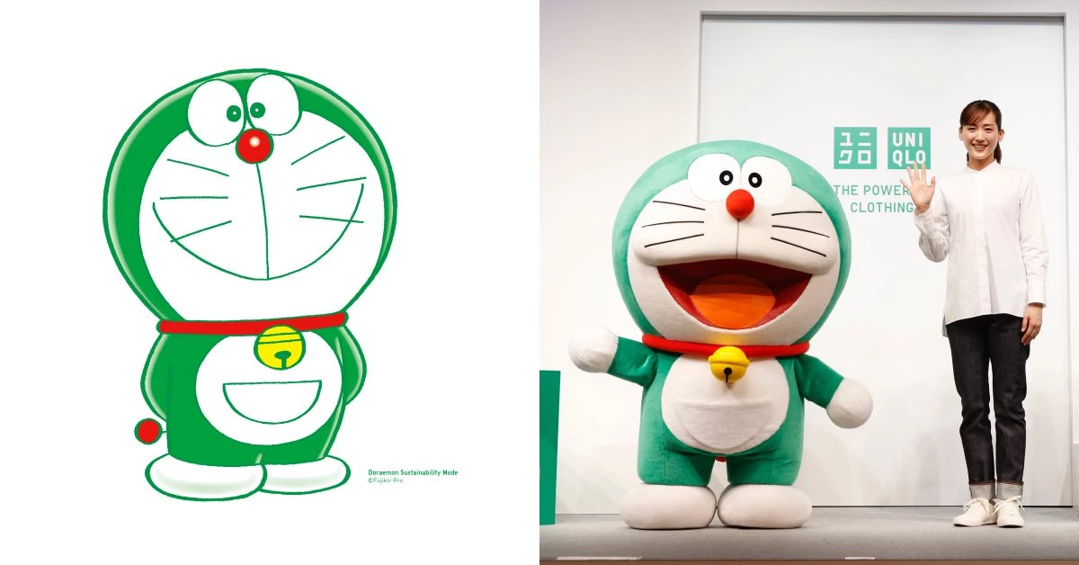 哆啦A夢Gucci聯名系列後最新任務!一席綠衣出任Uniqlo永續發展大使,攜手綾瀨遙保護地球