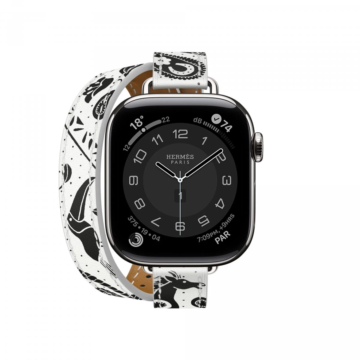 Series 11 錶殼,以及 Apple Watch Hermès 42 mm Animaux Bandana Attelage Double Tour 錶帶,價格 NTD 54,000(包含錶殼加錶帶),單售錶帶價格 NTD 21,500。