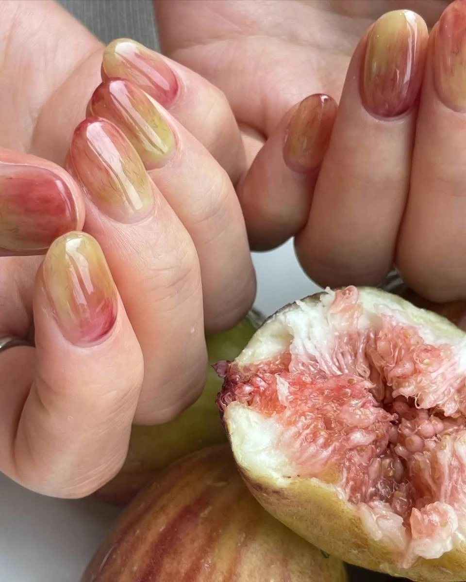 水果光療美甲推薦1:無花果